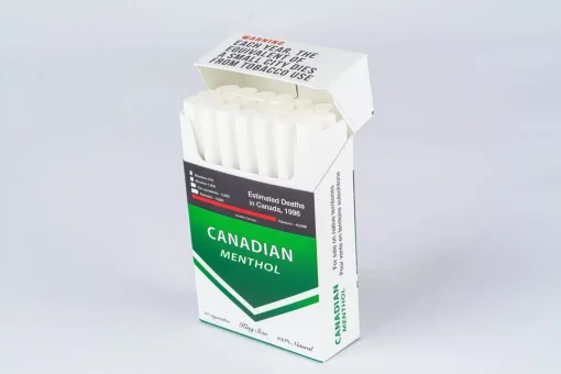 canadian menthol king size pack open