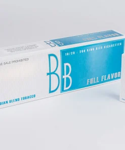 bb full flavor king size carton and pack