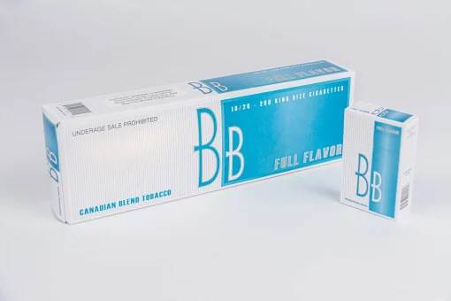 bb full flavor king size carton and pack