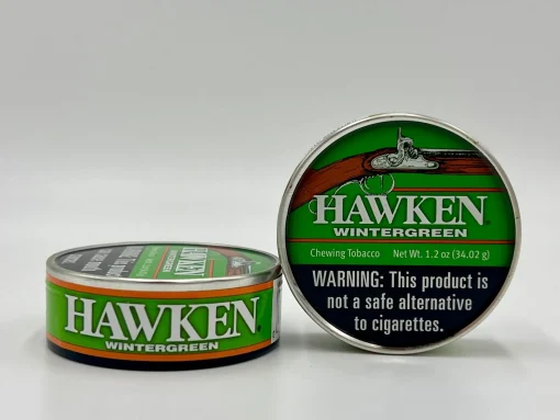 Hawken Wintergreen Chewing Tobacco 2 Cans